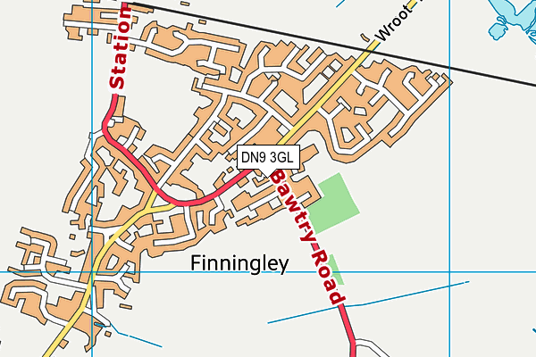 DN9 3GL map - OS VectorMap District (Ordnance Survey)