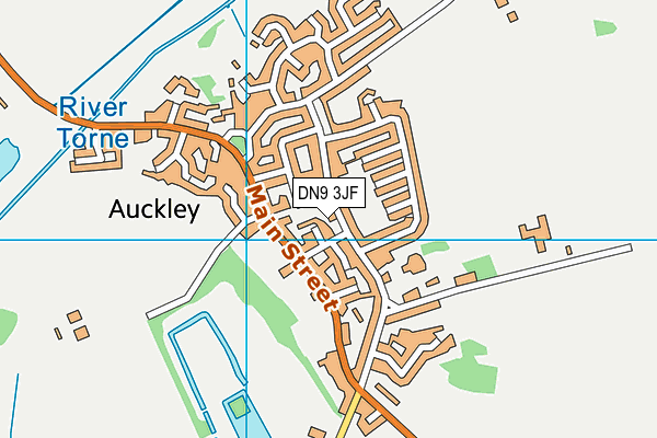 DN9 3JF map - OS VectorMap District (Ordnance Survey)