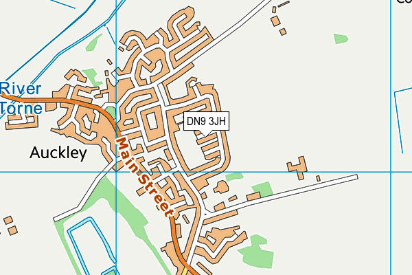 DN9 3JH map - OS VectorMap District (Ordnance Survey)