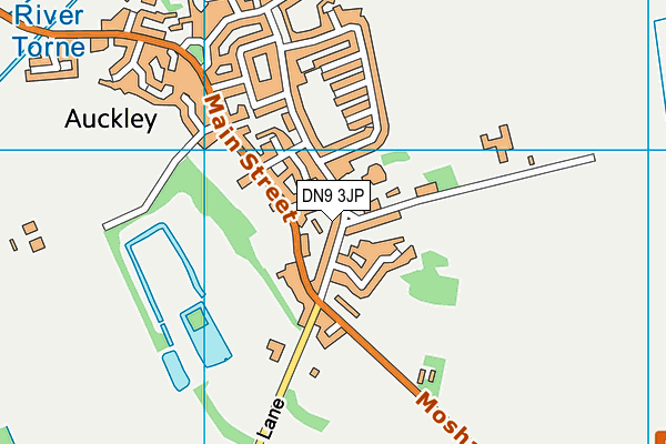 DN9 3JP map - OS VectorMap District (Ordnance Survey)