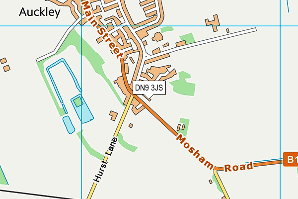 DN9 3JS map - OS VectorMap District (Ordnance Survey)