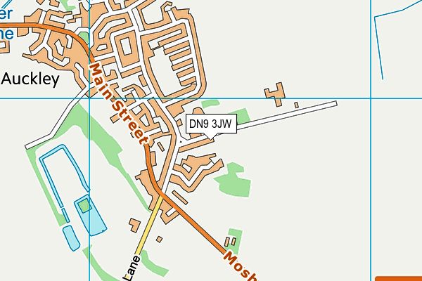 DN9 3JW map - OS VectorMap District (Ordnance Survey)