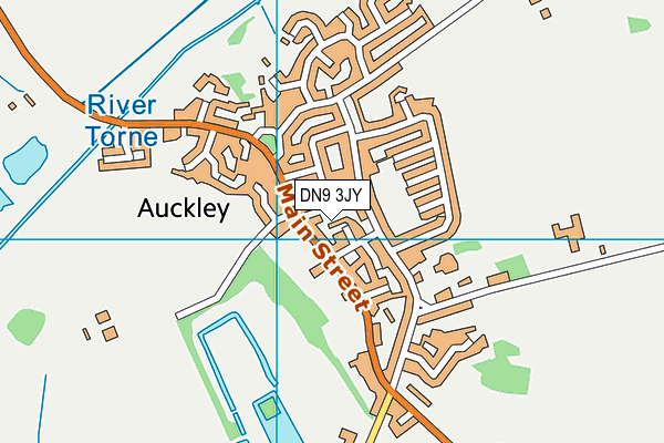 DN9 3JY map - OS VectorMap District (Ordnance Survey)