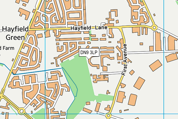 DN9 3LP map - OS VectorMap District (Ordnance Survey)