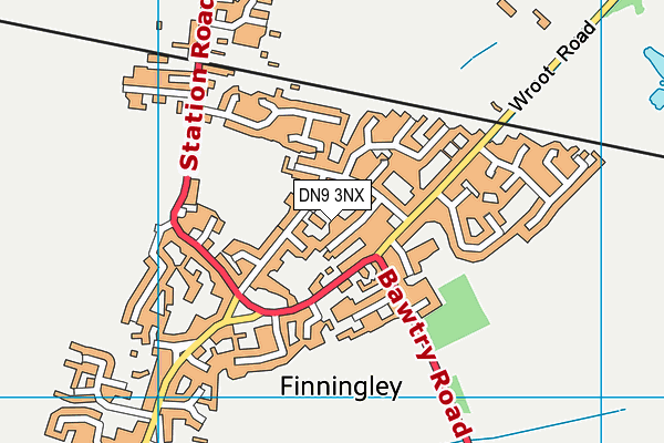 DN9 3NX map - OS VectorMap District (Ordnance Survey)