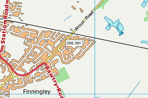 DN9 3NY map - OS VectorMap District (Ordnance Survey)