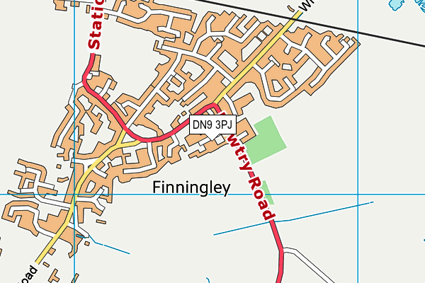 DN9 3PJ map - OS VectorMap District (Ordnance Survey)