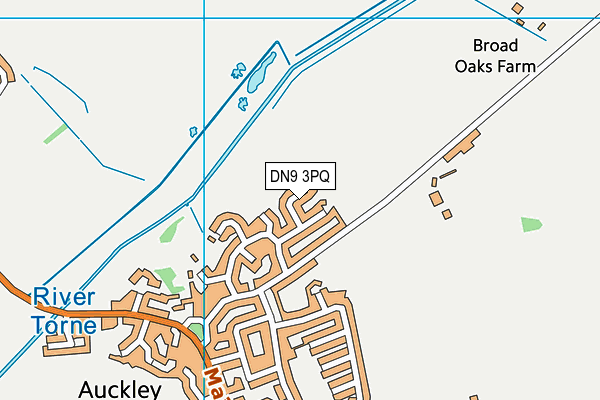 DN9 3PQ map - OS VectorMap District (Ordnance Survey)