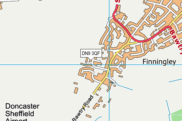 DN9 3QF map - OS VectorMap District (Ordnance Survey)