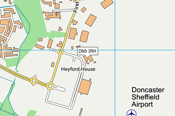 DN9 3RH map - OS VectorMap District (Ordnance Survey)