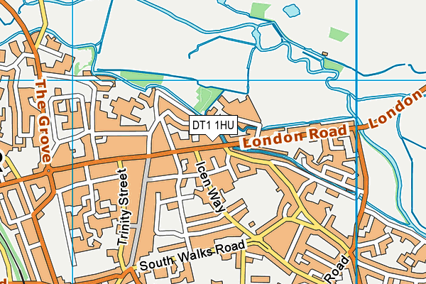 DT1 1HU map - OS VectorMap District (Ordnance Survey)
