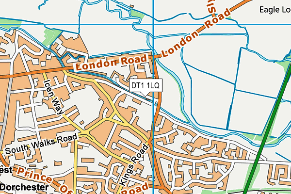 DT1 1LQ map - OS VectorMap District (Ordnance Survey)