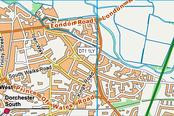 DT1 1LY map - OS VectorMap District (Ordnance Survey)