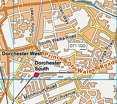 DT1 1QG map - OS VectorMap District (Ordnance Survey)