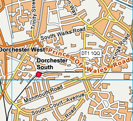 DT1 1QQ map - OS VectorMap District (Ordnance Survey)