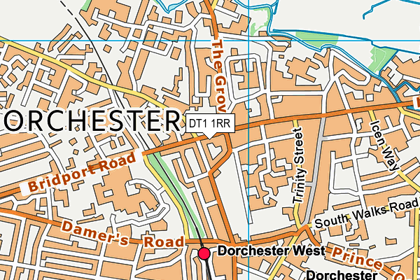 DT1 1RR map - OS VectorMap District (Ordnance Survey)