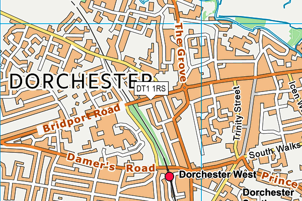 DT1 1RS map - OS VectorMap District (Ordnance Survey)
