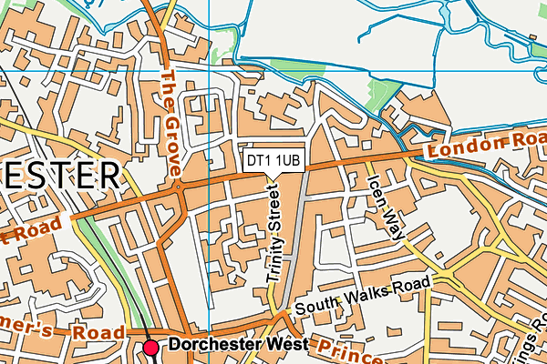 DT1 1UB map - OS VectorMap District (Ordnance Survey)