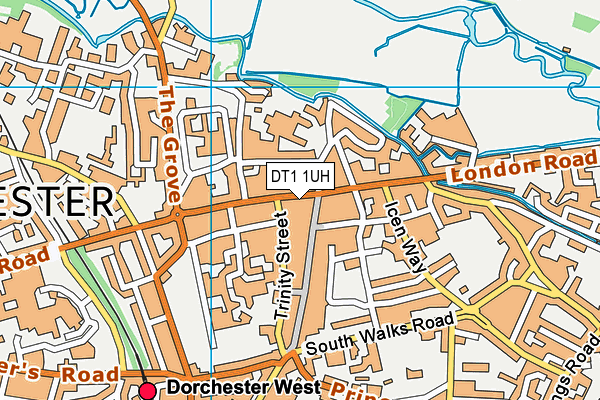 DT1 1UH map - OS VectorMap District (Ordnance Survey)