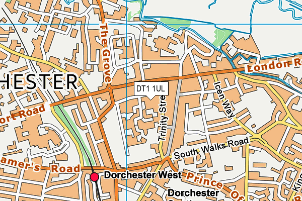 DT1 1UL map - OS VectorMap District (Ordnance Survey)