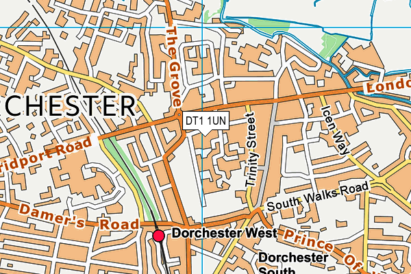 DT1 1UN map - OS VectorMap District (Ordnance Survey)