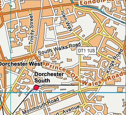 DT1 1US map - OS VectorMap District (Ordnance Survey)
