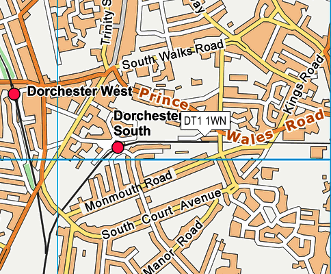 DT1 1WN map - OS VectorMap District (Ordnance Survey)