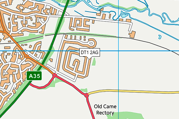 DT1 2AG map - OS VectorMap District (Ordnance Survey)