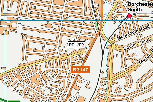 DT1 2ER map - OS VectorMap District (Ordnance Survey)