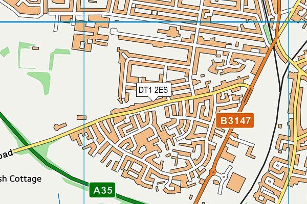 DT1 2ES map - OS VectorMap District (Ordnance Survey)