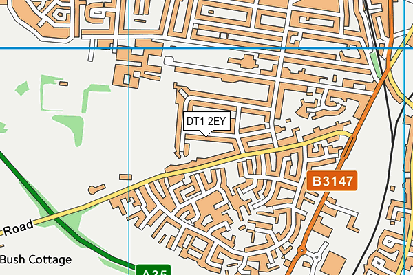 DT1 2EY map - OS VectorMap District (Ordnance Survey)
