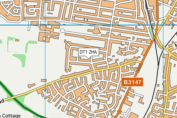 DT1 2HA map - OS VectorMap District (Ordnance Survey)