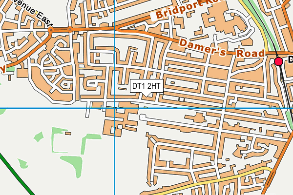 DT1 2HT map - OS VectorMap District (Ordnance Survey)