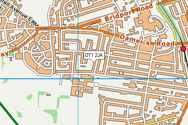DT1 2JA map - OS VectorMap District (Ordnance Survey)