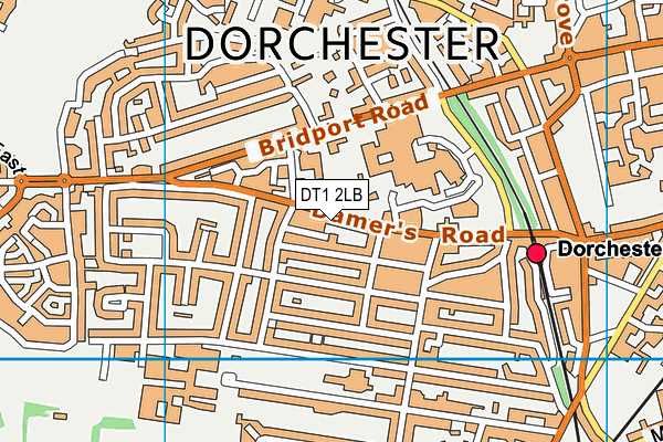 DT1 2LB map - OS VectorMap District (Ordnance Survey)