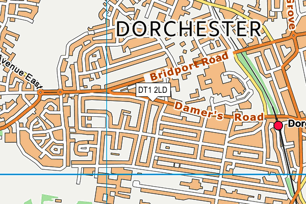 DT1 2LD map - OS VectorMap District (Ordnance Survey)