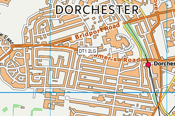DT1 2LG map - OS VectorMap District (Ordnance Survey)