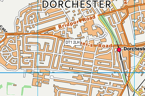 DT1 2LH map - OS VectorMap District (Ordnance Survey)