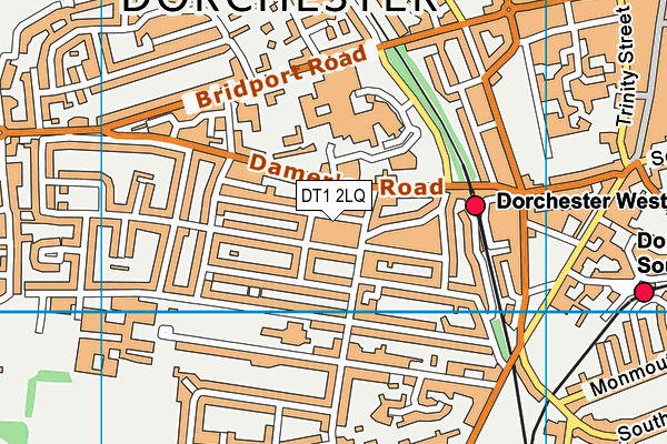 DT1 2LQ map - OS VectorMap District (Ordnance Survey)