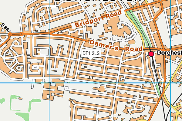 DT1 2LS map - OS VectorMap District (Ordnance Survey)