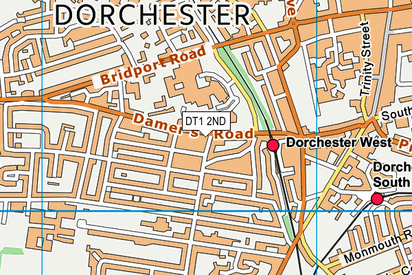 DT1 2ND map - OS VectorMap District (Ordnance Survey)