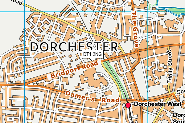 DT1 2NG map - OS VectorMap District (Ordnance Survey)