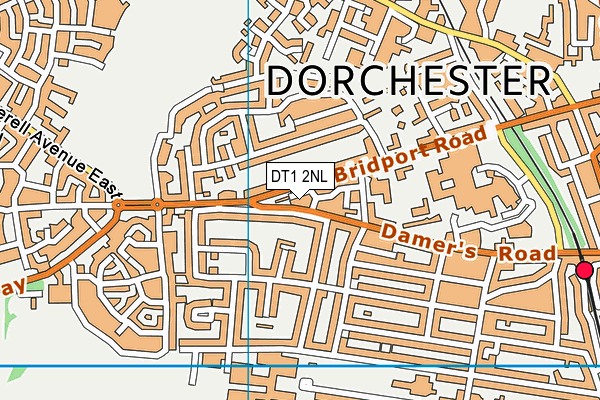 DT1 2NL map - OS VectorMap District (Ordnance Survey)