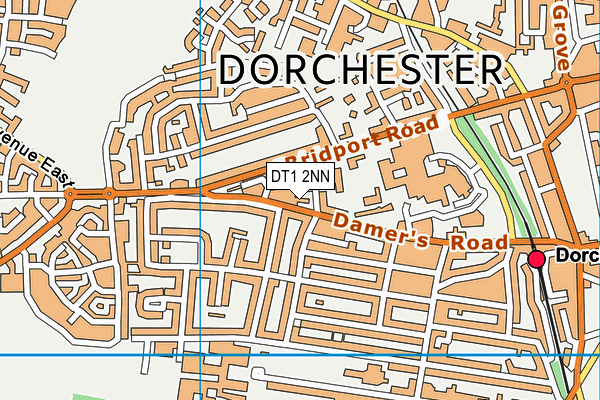 DT1 2NN map - OS VectorMap District (Ordnance Survey)