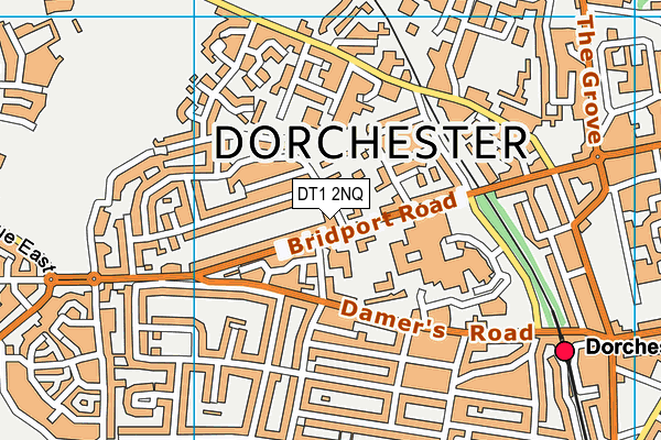DT1 2NQ map - OS VectorMap District (Ordnance Survey)