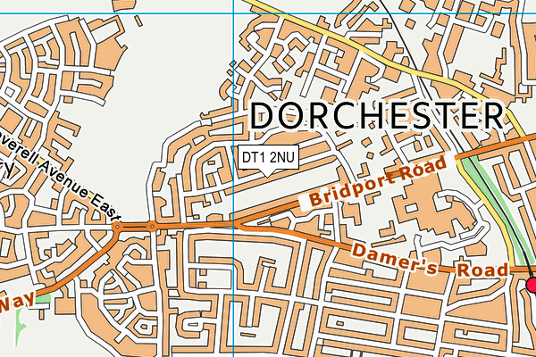 DT1 2NU map - OS VectorMap District (Ordnance Survey)