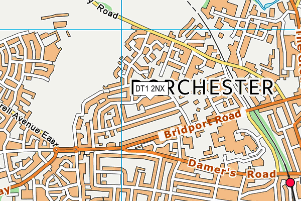 DT1 2NX map - OS VectorMap District (Ordnance Survey)