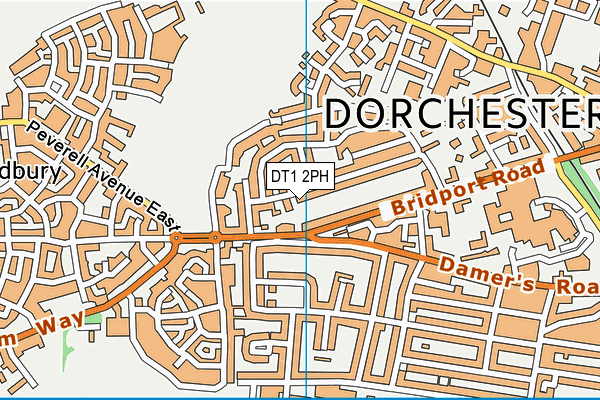 DT1 2PH map - OS VectorMap District (Ordnance Survey)