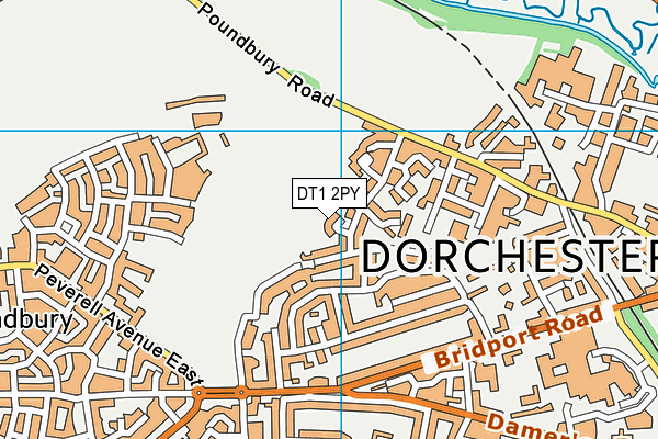 DT1 2PY map - OS VectorMap District (Ordnance Survey)