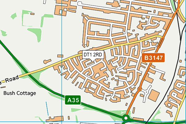 DT1 2RD map - OS VectorMap District (Ordnance Survey)